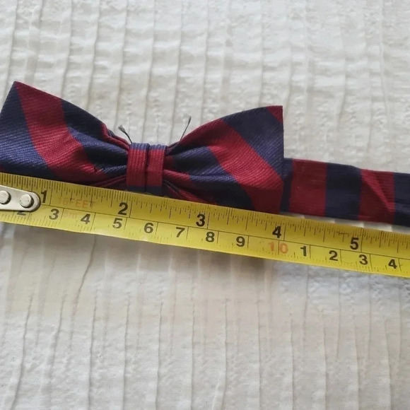 Brooks Brothers Makers Red Navy Children Pure Silk - Picture 5 of 10